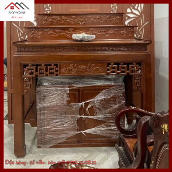 Bàn thờ tam cấp gỗ hương Nam Phi
